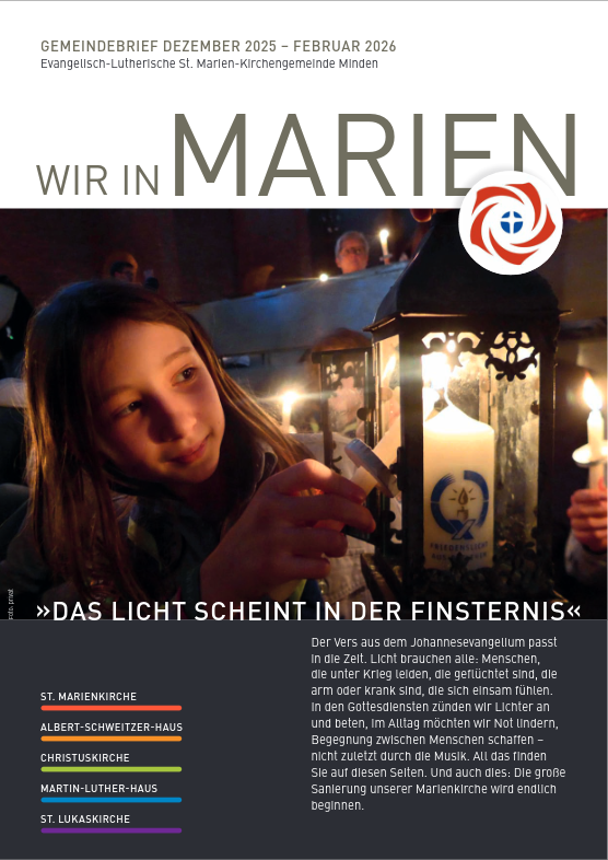 Titelbild des Gemeindebriefes der Kirchengemeinde St. Marien in Minden vom Juni 2025