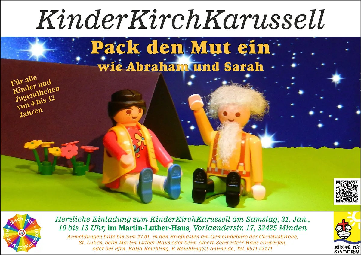 Dies ist die Einladung zum KinderKirchKarussell, das am 29.11.25 im Albert-Schweitzer-Haus stattfinden wird. 