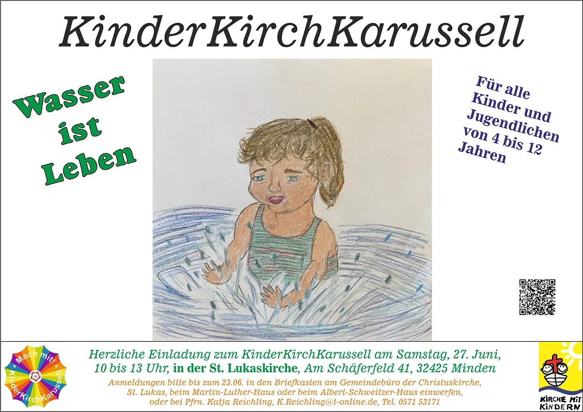 Dies ist die Einladung zum KinderKirchKarussell, das am 29.11.25 im Albert-Schweitzer-Haus stattfinden wird. 
